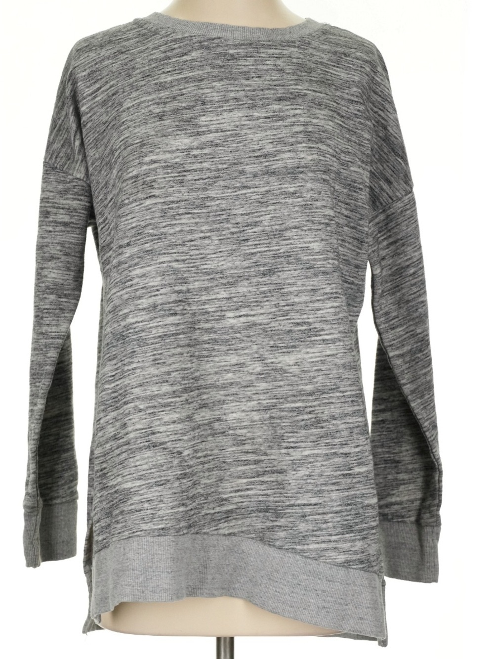 Latched Mama Easy Access 4 Nursing to Feed Baby Gray Marled Pullover Sweatshirt